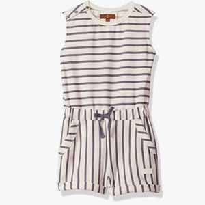 NWT 7 For All Mankind Striped Romper, Size 6X